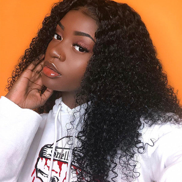 Mstar Peruvian Kinky Curly Hair With Closure Pre Plucked Lace Frontal With Bundles 100% Remy Human Hair Bundles With Closure