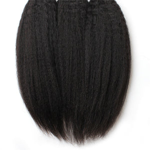 Brazilian  Kinky Straight  Hair Weave Bundle