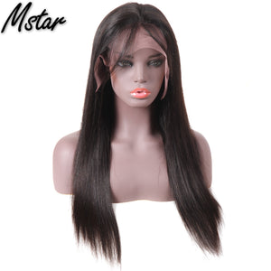 13x4 Straight Lace Front Wig Pre Plucked Lace Front Human Hair Wigs For Black Women Remy 150% Mstar Brazilian Straight Hair Wig