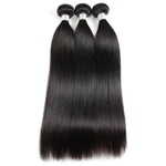 Mstar Peruvian Hair Weave 3 Bundles Straight Human Hair Extensions Natural Color Non Remy Hair Weave Can be Dyed Hair Bundles