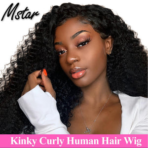 Short Kinky Curly Bob Wig Lace Front Human Hair Wigs For Black Women 13x4 Brazilia Curly Human Hair Wig Lace Front Wig Mstar Remy