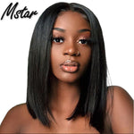 Mstar Short Bob Wig Lace Front Human Hair Wigs 13x4 Straight Bob Lace Front Wigs Brazilian Wig Remy Full Short Human Hair Wigs