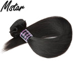 Mstar Malaysian Straight Hair Bundles 100% Human Hair Bundles 4 Bundles Deals Straight Hair Weave Non Remy Hair Extensions