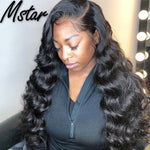 Mstar Loose Deep Wave Wig 4X4 Lace Front Human Hair Wigs Pre Plucked High Density Brazilian Lace Front Wigs For Women Remy Hair