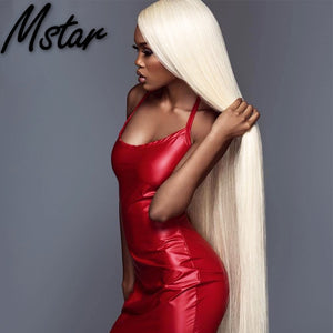 Blonde Bundles With Frontal 613 Straight Hair Bundles With Frontal Mstar Remy Human Hair Bundles With Frontal Preplucked Hair