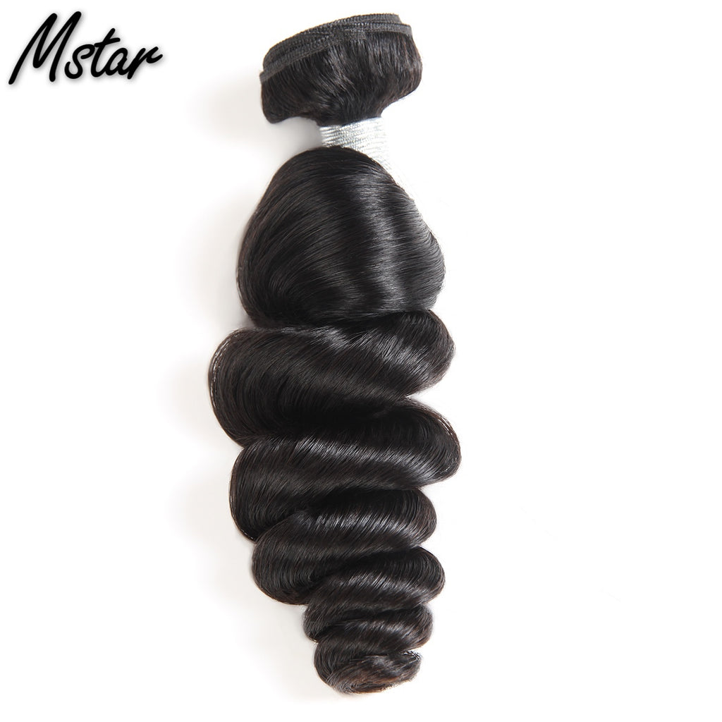 Mstar Brazilian Loose Wave Bundles 100% Human Hair Bundles 1 PC 8-28inch Non Remy Hair Weave Extension Can Buy 3 Or 4 Bundles