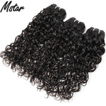 Mstar Malaysian Water Wave Bundles Natural Color Non Remy Hair Extension 8'-28'' 100% Human Hair Weave 3 Bundles Free Shipping