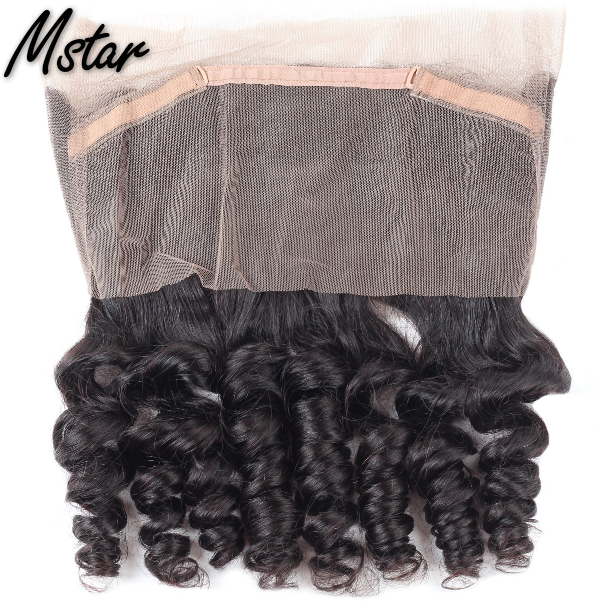 Mstar Brazilian Loose Wave Lace Frontal Pre Plucked Closure With Baby Hair 13*4 Ear To Ear Frontal Closure 100% Non Remy Hair