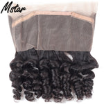 Mstar Brazilian Loose Wave Lace Frontal Pre Plucked Closure With Baby Hair 13*4 Ear To Ear Frontal Closure 100% Non Remy Hair