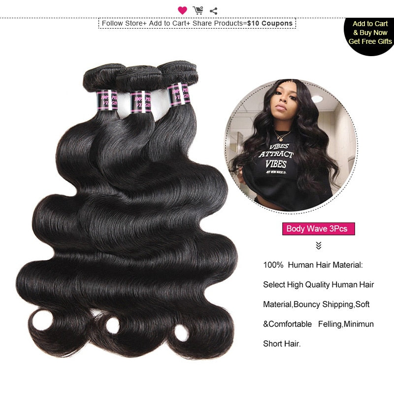 Mstar Body Wave Bundles With Frontal Human Hair Bundles With Closure Frontal Malaysian Hair Bundles With Closure Non Remy Hair