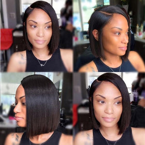 Mstar Short Bob Wig Lace Front Human Hair Wigs 13x4 Straight Bob Lace Front Wigs Brazilian Wig Remy Full Short Human Hair Wigs