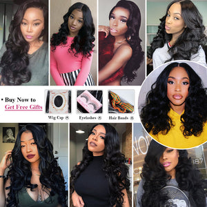 Mstar Loose Wave Wig 13X4 Lace Front Human Hair Wigs For Black Women Pre Plucked Brazilian Lace Front Wig  Remy Humain Hair Wig