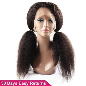 Mstar Kinky Straight Wig 13X4 Lace Front Human Hair Wigs For Black Women Brazilian Remy Coarse Yaki Lace Front Wig Pre Plucked