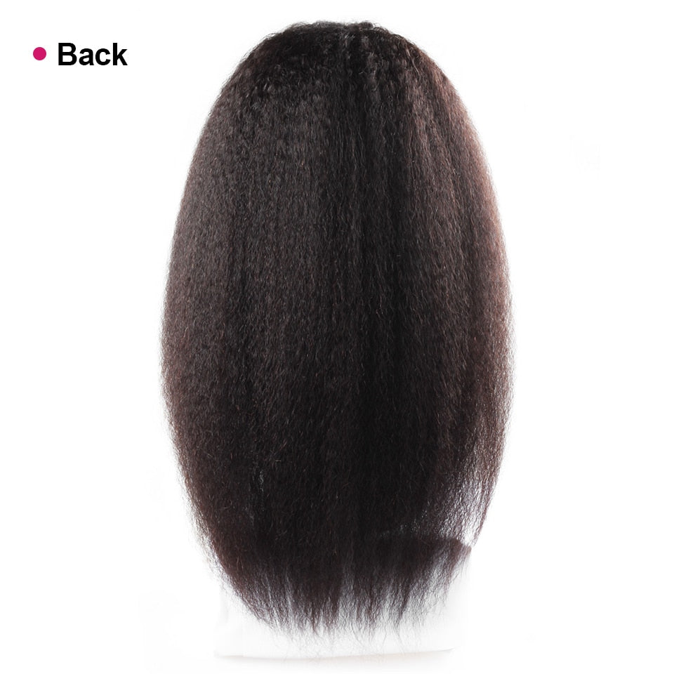 Mstar Lace Front Human Hair Wigs Pre Plucked Natural Hairline Yaki Straight 360 Lace Frontal Wigs 8-24 Brazilian Remy Lace Wig