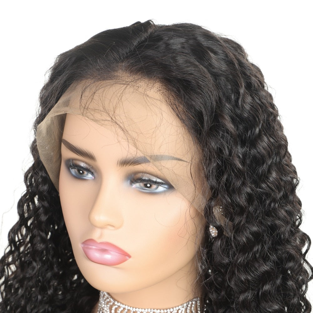 Mstar Curly Human Hair Wig 13X4 Lace Front Human Hair Wigs Remy 150 Density Brazilian Deep Curly Lace Front Wig Remy Lace Wig