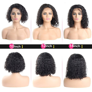 Short Bob Lace Front Human Hair Wigs 13x4 Brazilian Curly Human Hair Wig For Black Women Full  Mstar Remy 150 Density Lace Wig