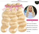 613 Bundles With Frontal Blonde Body Wave Bundles with Frontal Mstar Brazillian Human Hair 3 Bundles with Frontal Closure Remy