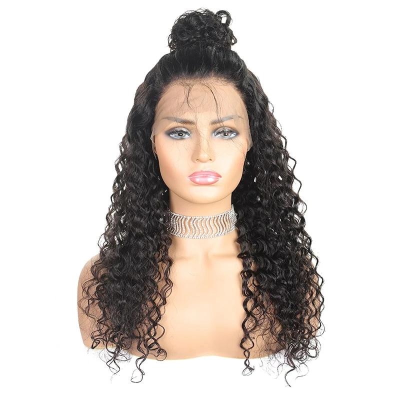 Mstar Deep Wave Wig 4X4 Lace Front Human Hair Wigs Pre Plucked Natural Hairline 150% High Density Remy Brazilian Hair Wigs