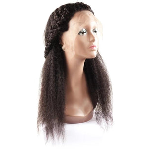 Mstar Lace Front Human Hair Wigs Pre Plucked 4x4 Yaki Straight Wigs 150% Density Remy Brazilian Lace Front Wigs Pre Plucked