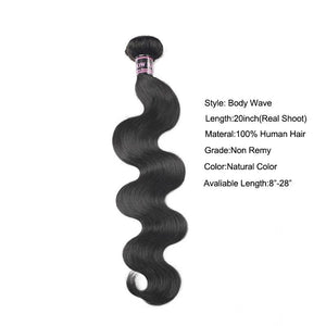 Mstar Hair Peruvian Body Wave Human Hair Bundles 8-28inch Buy 3 or 4 Bundles Hair Natural Color Non Remy 1 Piece Hair Extension