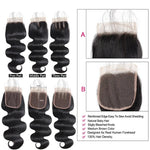 Mstar 4 Bundles With Closure With Baby Hair Brazilian Body Wave Human Hair Bundles With Lace Closure Free Part Non Remy Hair