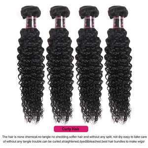 Mstar 3 Bundles Indian Kinky Curly Human Hair Bundles 100 Natural Black Hair Weave Bundles Non Remy Hair Extensions No Tangle