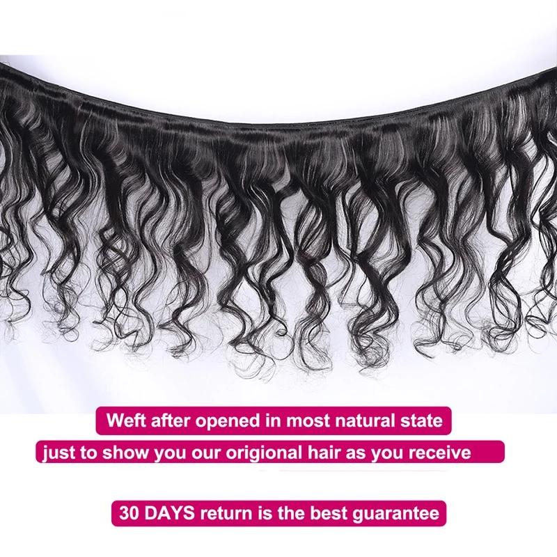 Mstar Peruvian Loose Wave Human Hair Bundles With Closure 4*4 inch Free Part Closure With Baby Hair Non Remy Hair Extensions