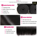 Mstar 4 Bundles Peruvian Straight Human Hair Weave Extensions Non Remy Hair Natural Color Can be Dyed Human Hair Bundles