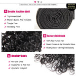 Mstar Hair Kinky Curly Weave Human Hair 4 Bundles with Lace Closure Non-remy Hair Peruvian Hair Weave Bundles with Closure