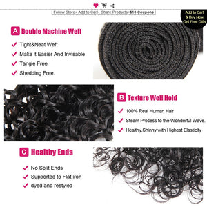 Mstar Brazilian Kinky Curly Bundles Human Hair With Closure 4*4 Free Part Non Remy Hair 4 Bundles With Closure Swiss Lace