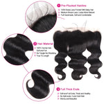 Mstar Peruvian Body Wave Hair Bundles With Closure Ear To Ear Lace Frontal Closure Non Remy Human Hair 4 Bundles With Frontal