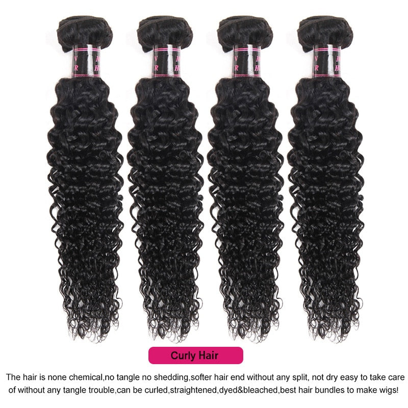 Brazilian Kinky Curly Hair 3 Bundles 100% Human Hair Weave Bundles Mstar Hair Products Natural Color Non Remy Hair Extensions