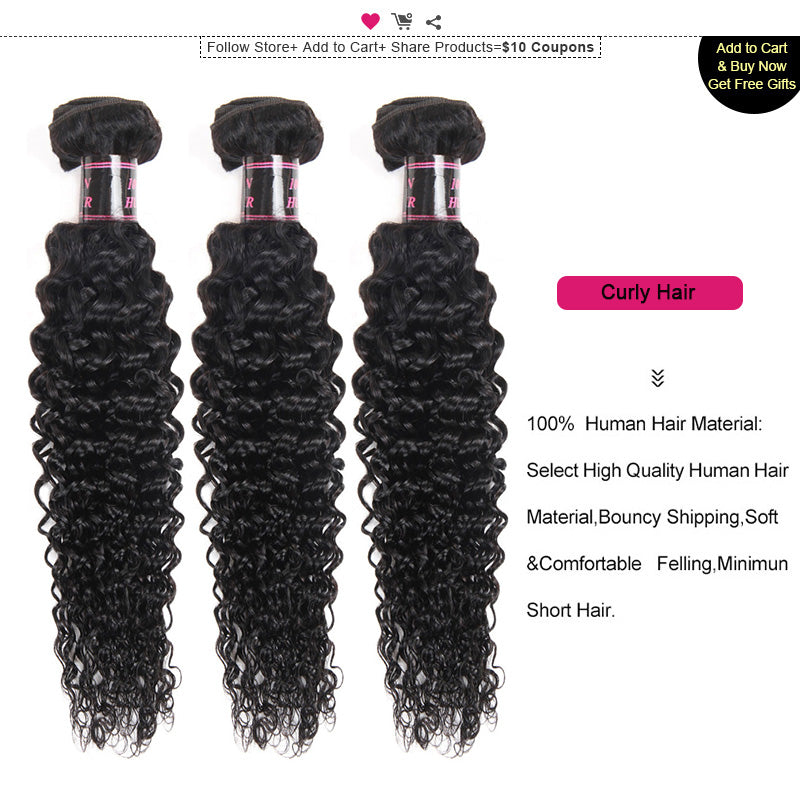 Mstar Malaysian Kinky Curly Hair 4 Bundles With Closure Baby Hair Free Part 4pcs/Lot Human Hair Bundles With Closure Non Remy