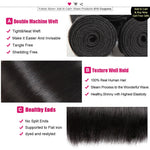 Mstar Malaysian Straight Hair Human Hair Bundles with Closure 4 Bundles With Closure Natural Color Non Remy Hair Extension