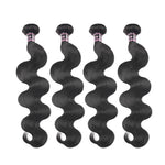 Mstar Indian Body Wave Human Hair 4 Bundles Hair Weaving 400g Natural Color 8-28inch Non Remy 100%  Human Hair Extensions