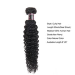 Mstar Indian Hair Bundles Kinky Curly Weave Human Hair Bundles 1Pc Natural Color Hair Extensions Double Weft Non Remy Hair Weave