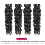 Mstar Indian Water Wave Hair 3 Bundles Real Human Hair Extension Natural Black Non-Remy Hair Can Be Dyed 100g/pc Hair Weave