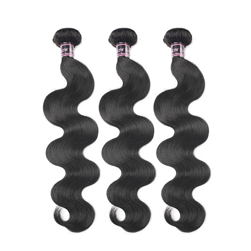 3 Bundles Brazilian Body Wave Bundles Deal Mstar Human Hair Weave Natural Color Hair Weave Bundles Non Remy Hair Extensions