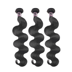 3 Bundles Brazilian Body Wave Bundles Deal Mstar Human Hair Weave Natural Color Hair Weave Bundles Non Remy Hair Extensions