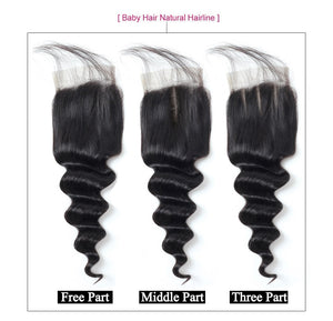 Mstar Loose Deep Wave Hair 3 Bundles With Closure Remy Hair Weave With Lace Closure Brazilian Human Hair Bundles With Closure