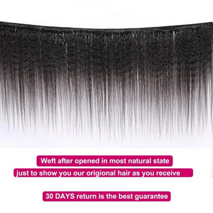 Mstar Kinky Straight Brazilian Hair Weave Bundle Coarse Yaki Human Hair Bundles Yaki Straight Hair Extensions Non Remy Hair