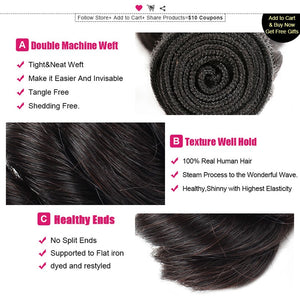 Mstar Malaysian Loose Wave 3 Bundles Human Hair Extensions 300g For Head Non Remy Hair Weave Bundles Natural Color Hair