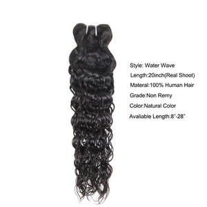 Mstar Peruvian Water Wave Human Hair Weave Bundles 1pc Natural Black Non Remy Hair Extensions Head Need 3 Or 4 Bundles