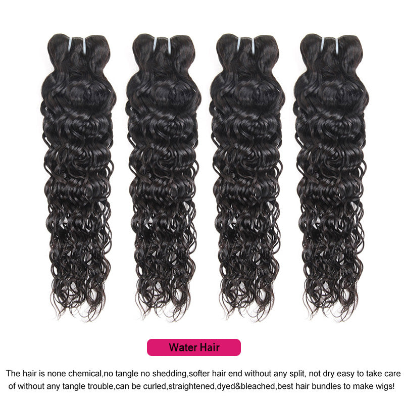 Mstar Peruvian Water Wave Human Hair Weave Bundles 1pc Natural Black Non Remy Hair Extensions Head Need 3 Or 4 Bundles