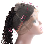 Mstar Indian Deep Wave With 360 Lace Frontal Non Remy Hair 130% Density Swiss Lace With Bleached Knots 100% Human Hair