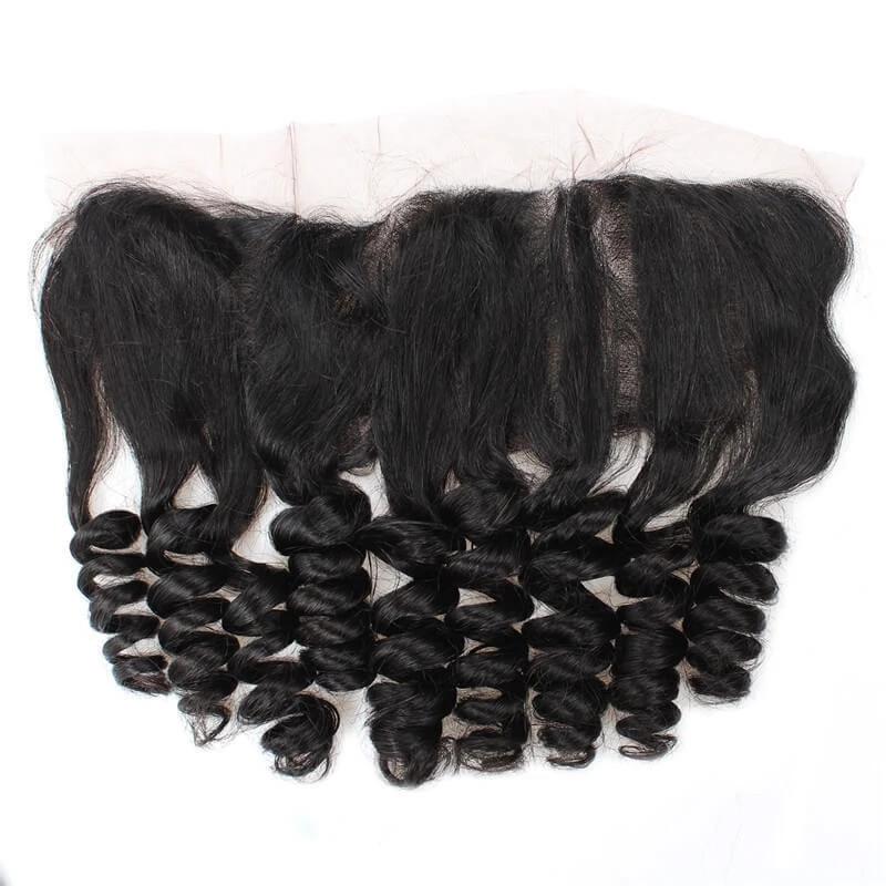 Mstar Brazilian Loose Wave Lace Frontal Pre Plucked Closure With Baby Hair 13*4 Ear To Ear Frontal Closure 100% Non Remy Hair