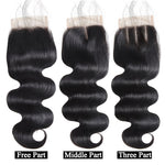 Mstar Hair 1 Piece Malaysian Body Wave Closure Non Remy Hair Lace Closures 4"x4" Swiss Lace Natural Human Hair Free Shipping