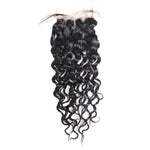 Mstar Brazilian Water Wave Human Hair Lace Closure Non Remy Hair Closure Middle Part Swiss Lace Closure 4x4 Free Shipping