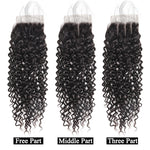 Mstar Indian Curly Hair Closure Human Hair Lace Closure Swiss Lace Non Remy Hair Closure With Baby Hair 130% Density Middle Part