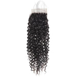 Mstar 4*4 Free Part Closure Brazilian Curly Hair Weave 8-20inch Non Remy Hair Swiss Lace Closure With Baby Hair 130% Density